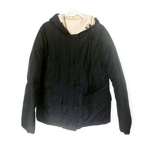 Tommy Hilfiger reversible down/feather puffer jacket, Black and Beige,  size L